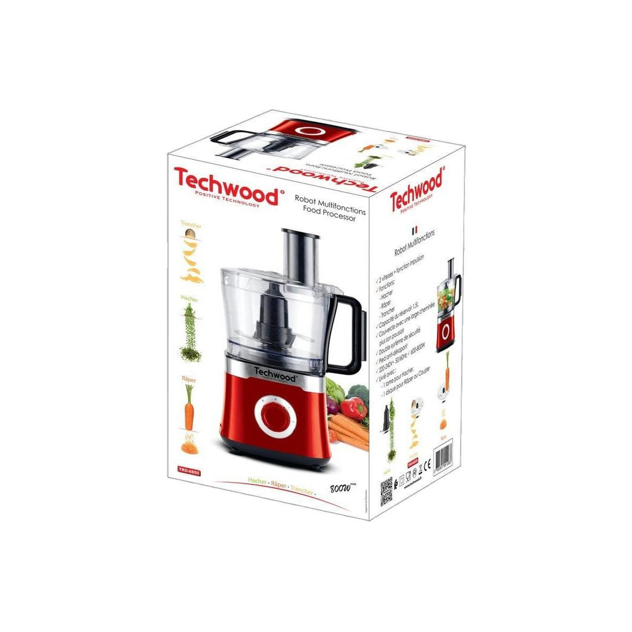 Voir la diapositive 2 : HP Robot multifonction Techwood TRO-6855 rouge