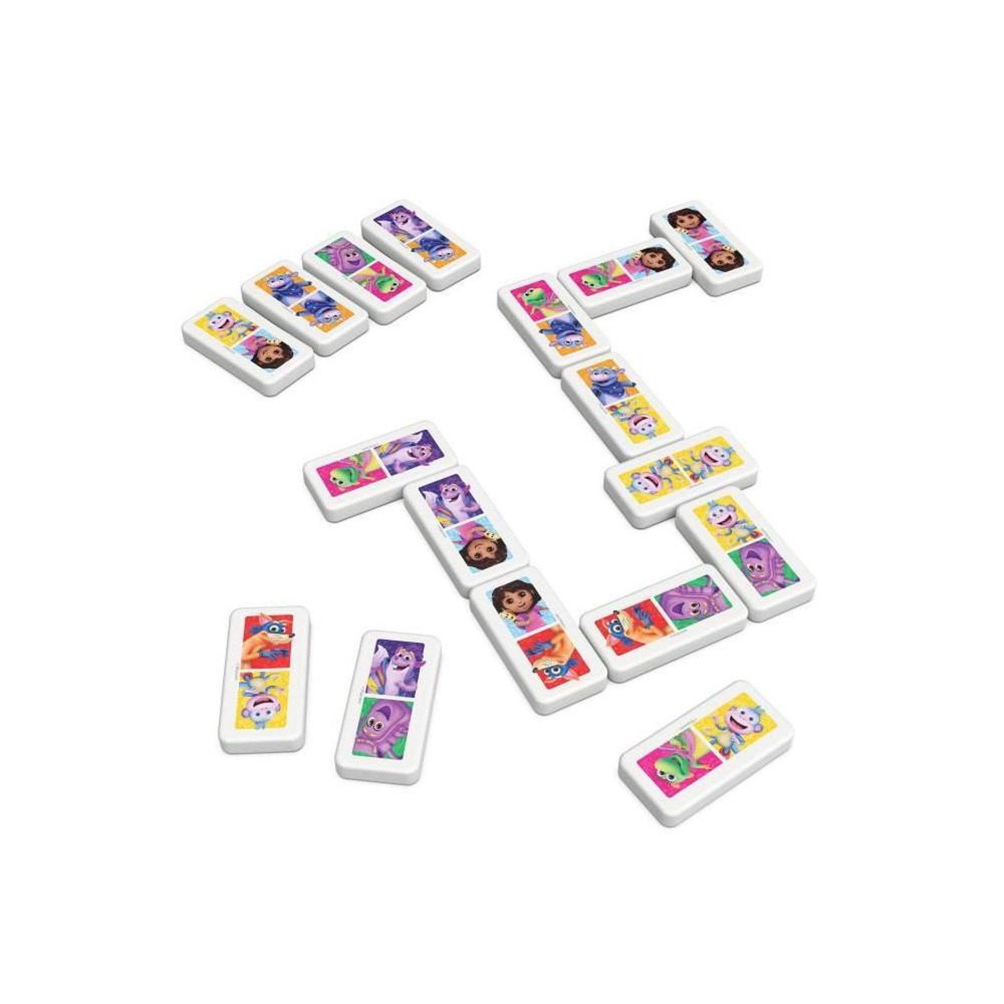 Voir la diapositive 4 : Spin Master Dominos - Boite métal - Dora - Games