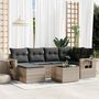 Voir la diapositive 1 : VIDAXL Salon de jardin avec coussins 7 pcs gris clair resine tressee