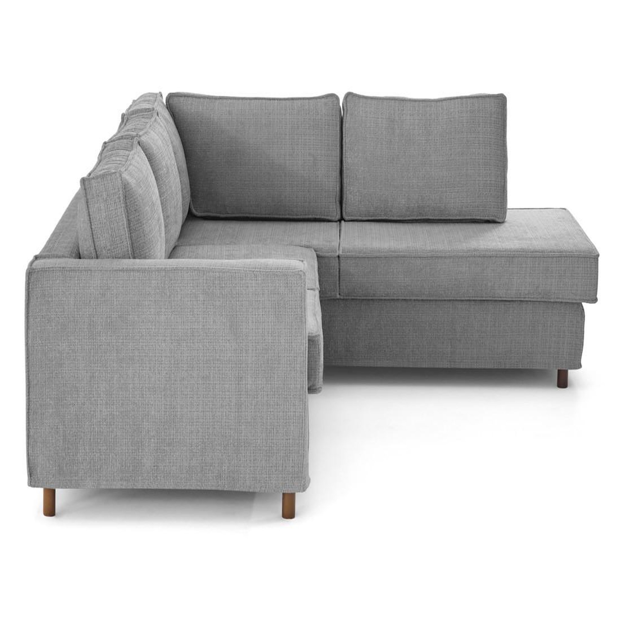 Voir la diapositive 5 : LISA DESIGN Jake - canapé déhoussable d'angle droit 5 places en velours texturé