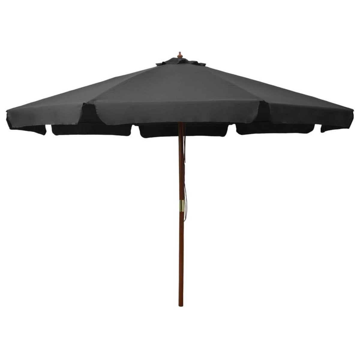 VIDAXL Parasol d'exterieur avec mat en bois 330 cm Anthracite