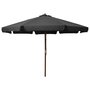 Voir la diapositive 1 : VIDAXL Parasol d'exterieur avec mat en bois 330 cm Anthracite