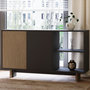 Voir la diapositive 2 : Habitat et Jardin Buffet en bois  Ravello  - 140 x 35 x 80 cm - Gris anthracite
