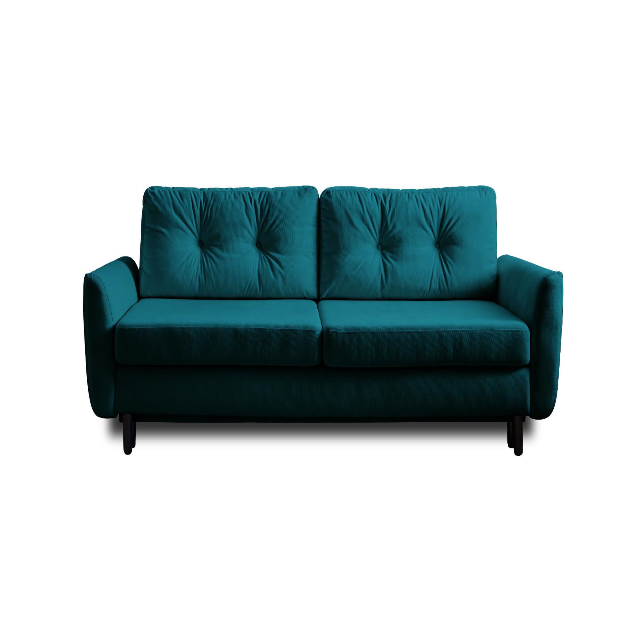 Voir la diapositive 6 : BEST MOBILIER Nils - canapé droit 3 places convertible - avec coffre de rangement - velours