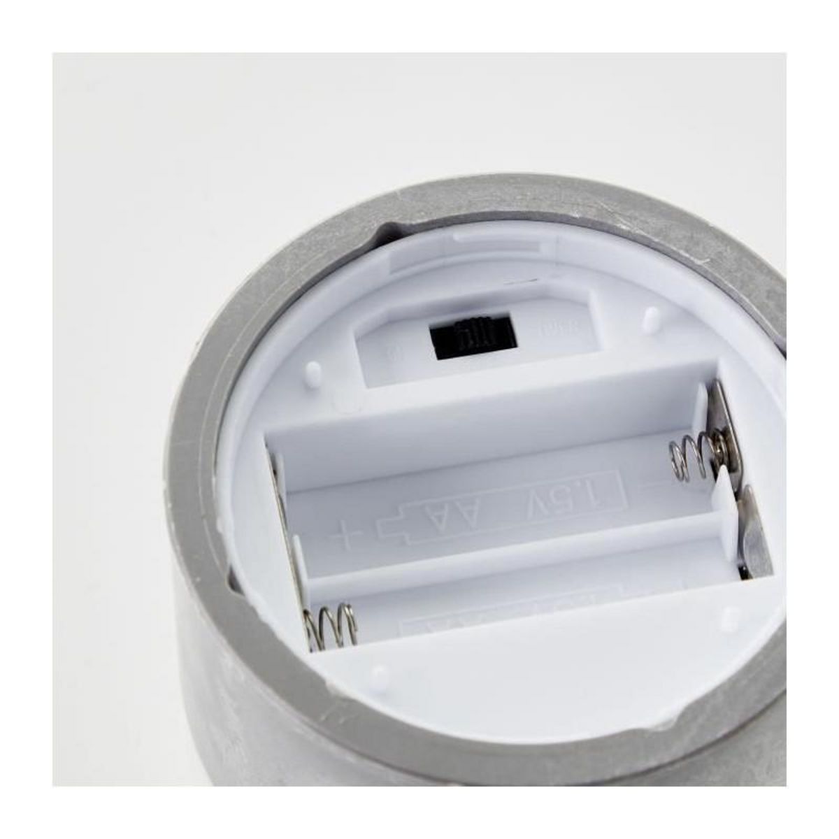 BRILLIANT Lot 3 Lampes a poser LED BOUGIE BRILLIANT - 2500K - Plastique et verre - Gris et blanc mat