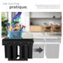Voir la diapositive 5 : tectake Poubelle de tri 3 compartiments 2x8 L et 1x15 L noir