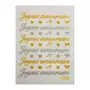 GLOBAL GIFT Stickers - 'Joyeux Anniversaire' - Paillettes dorées et argentées - 1,8 cm