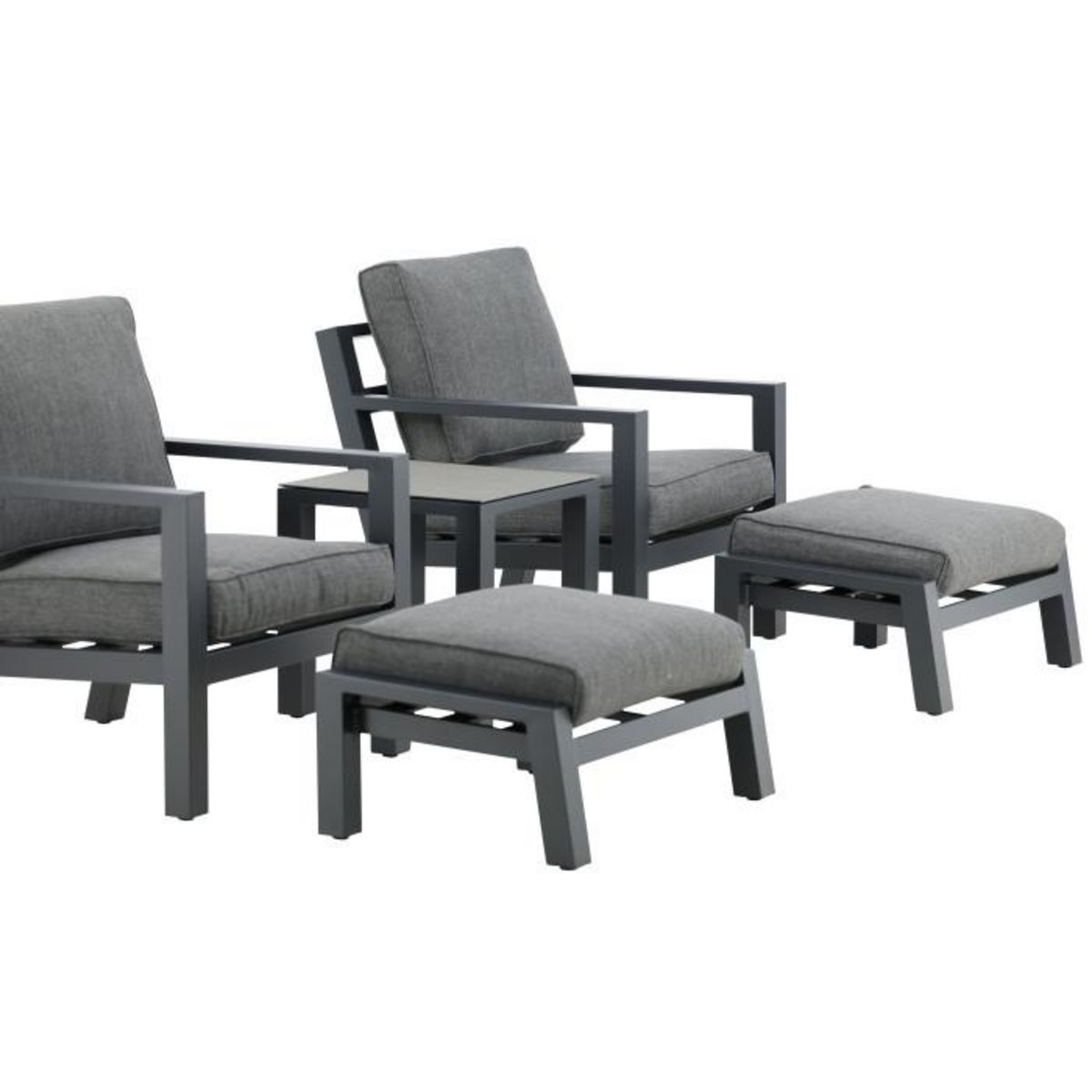 Paris Prix Salon de Jardin  Barcelona  84cm Noir