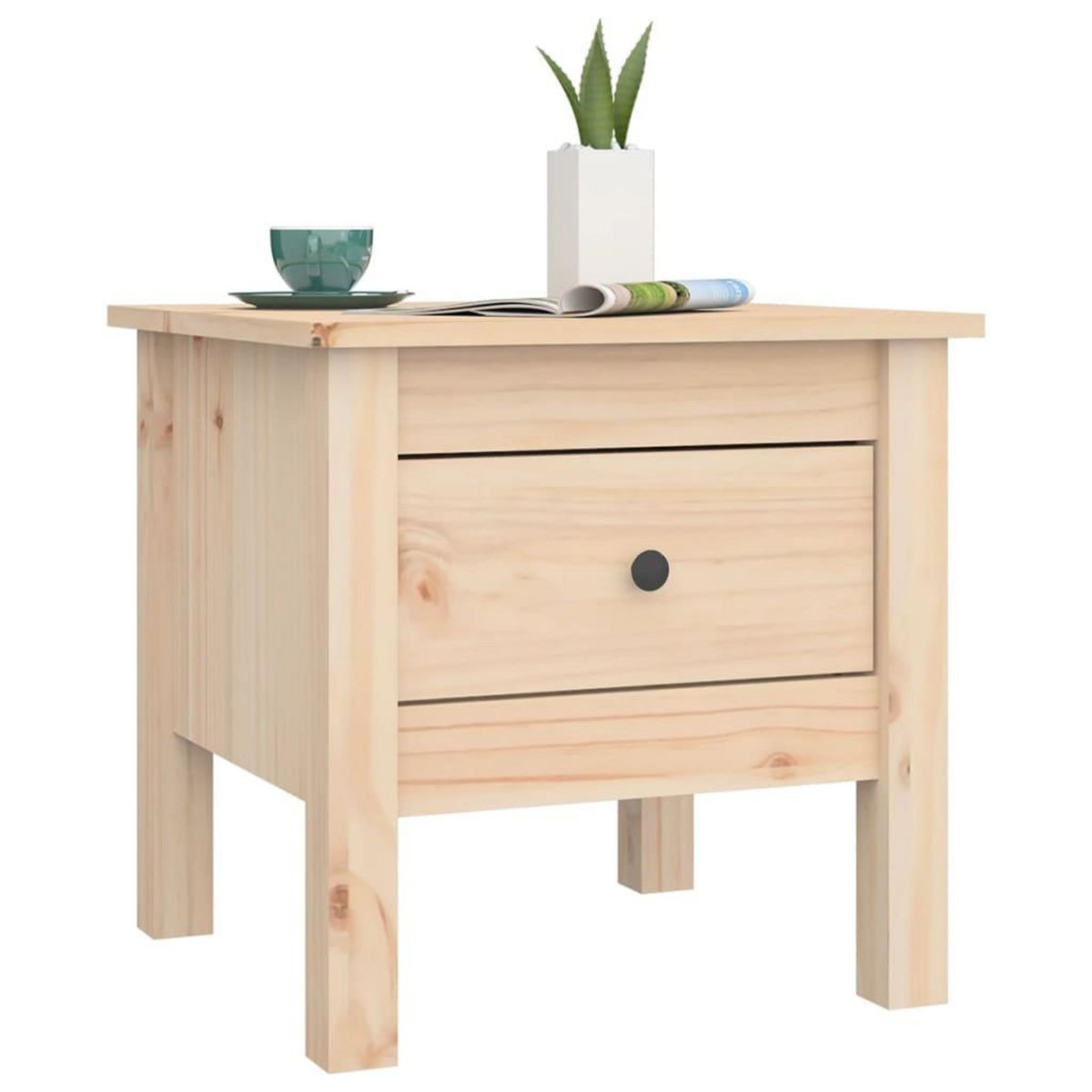 VIDAXL Table d'appoint 40x40x39 cm Bois massif de pin