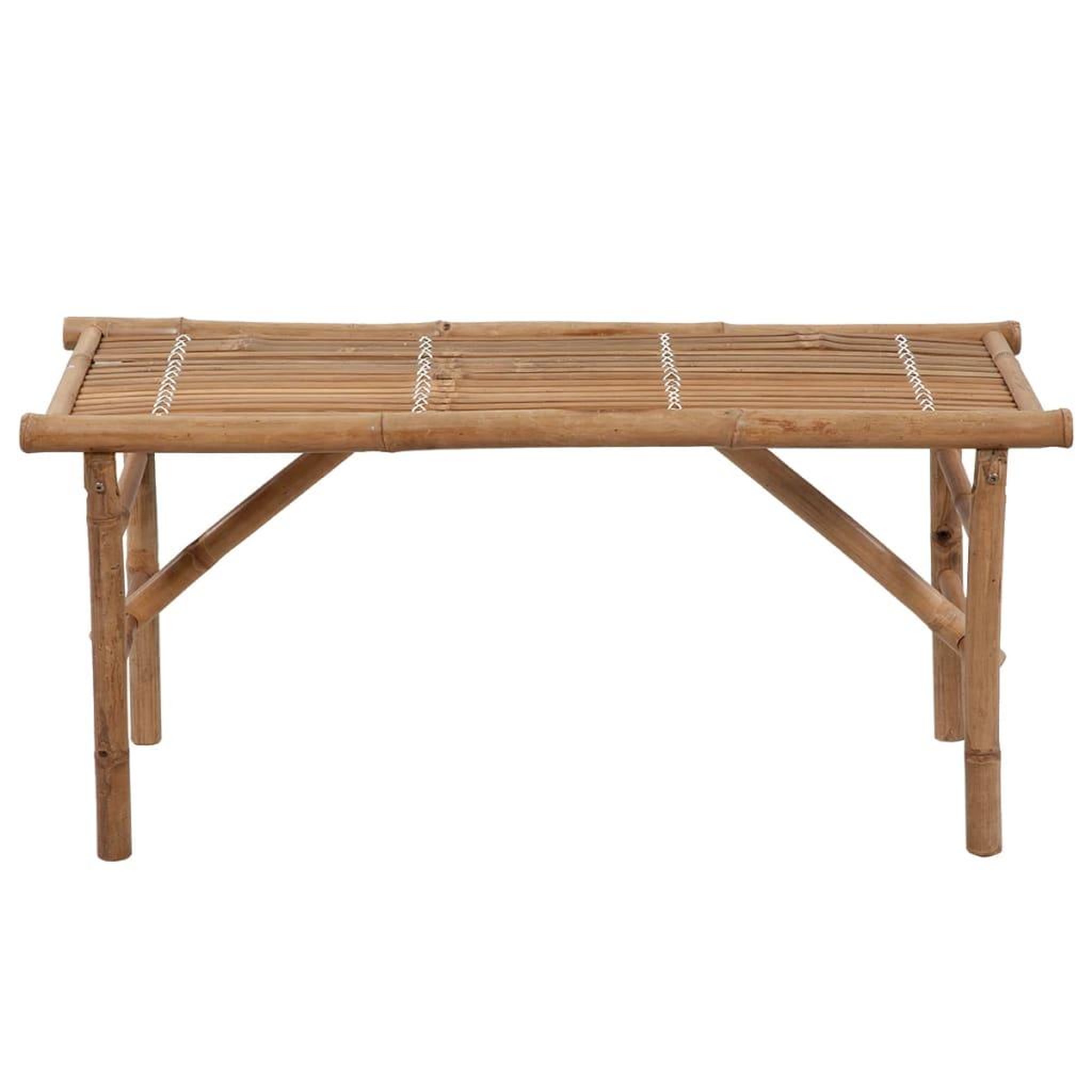 Voir la diapositive 3 : VIDAXL Banc de jardin pliable avec coussin 118 cm Bambou