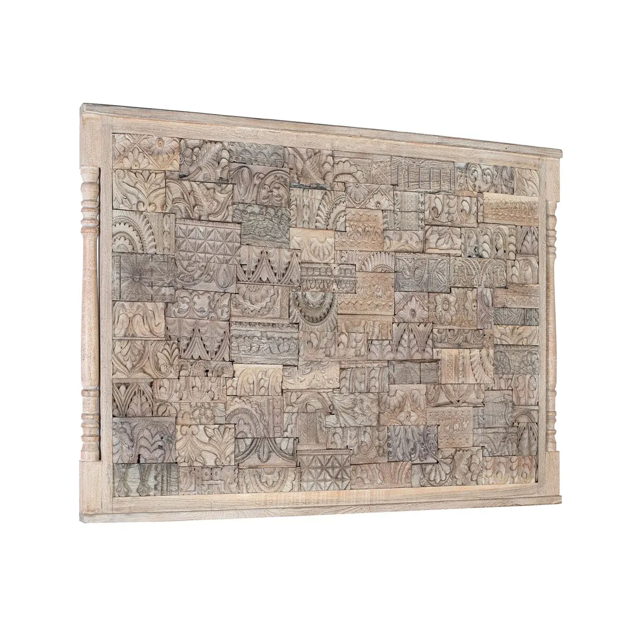 Voir la diapositive 3 : GINER Y COLOMER SL Tête de lit en bois de chêne récupéré 167cm style boho ethnique