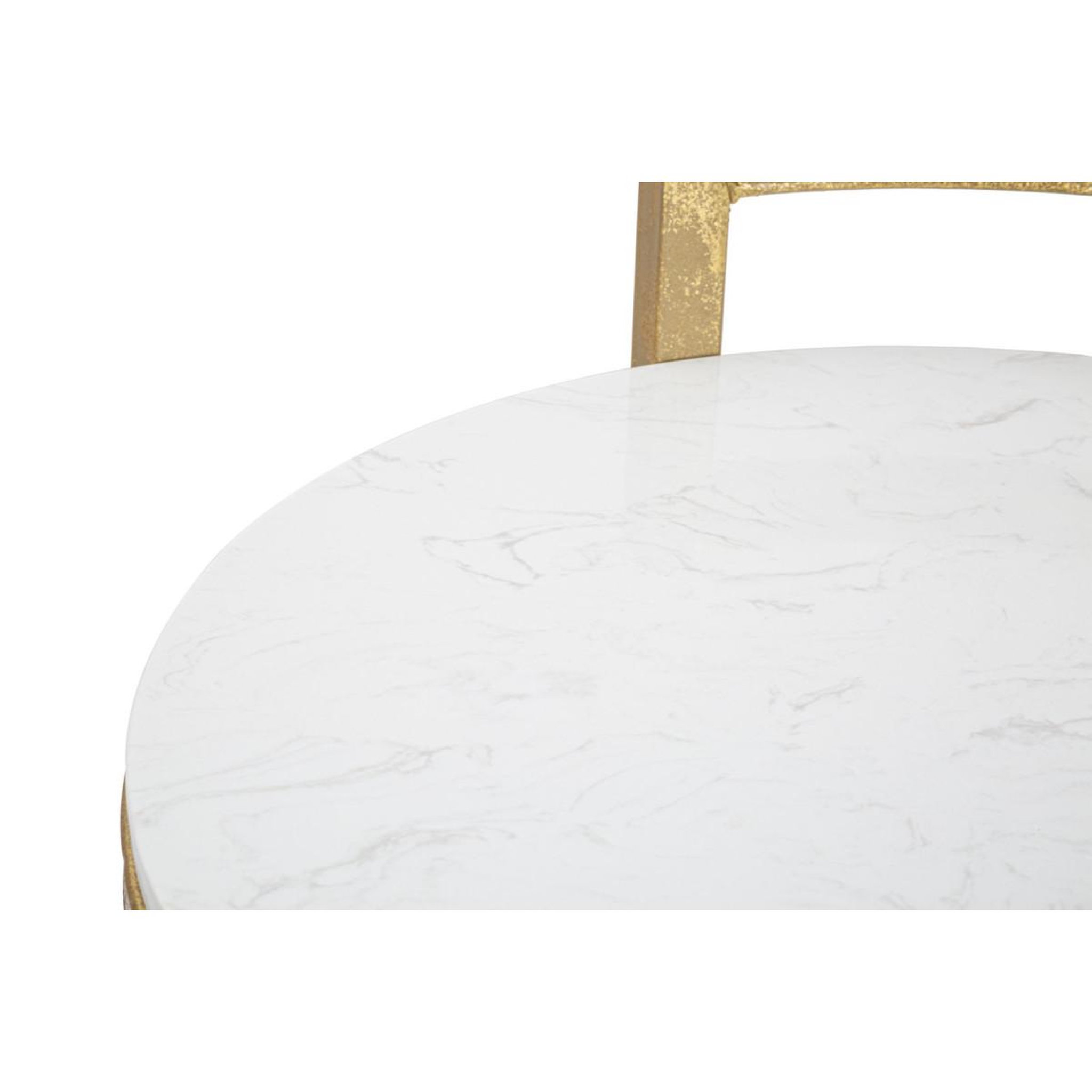 Voir la diapositive 4 : Paris Prix Table d'appoint en marbre  alma  50cm or
