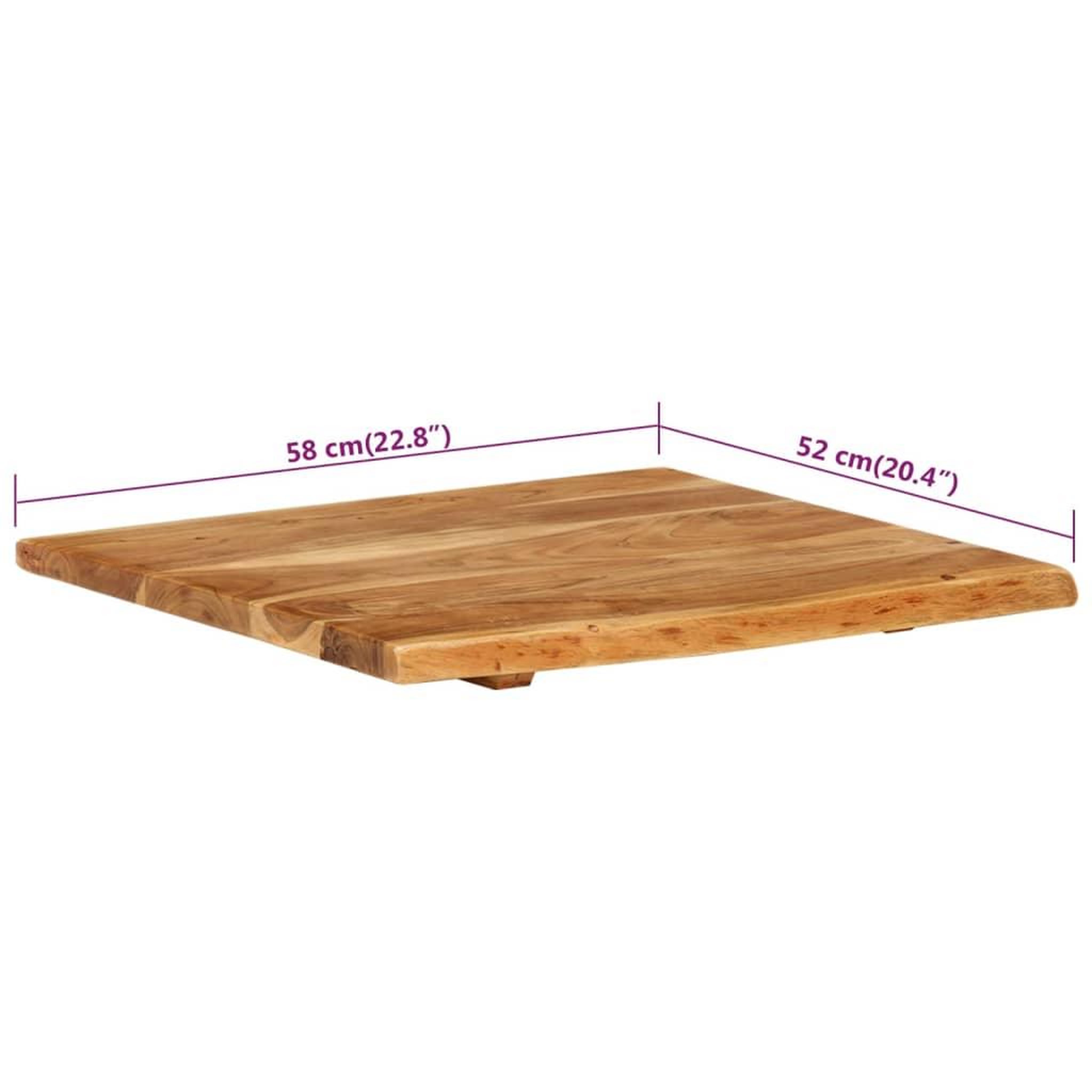 Voir la diapositive 6 : VIDAXL Dessus de meuble-lavabo de salle de bain Acacia 58x52x2,5 cm