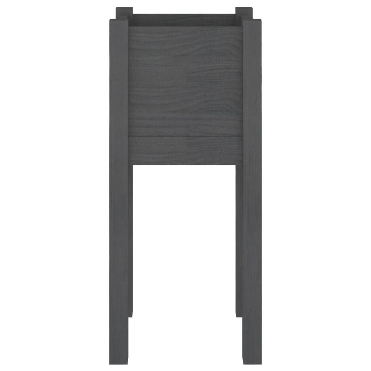 VIDAXL Jardiniere d'exterieur Gris 31x31x70 cm Bois de pin massif