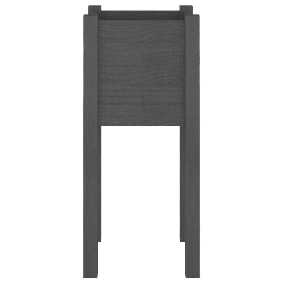 VIDAXL Jardiniere d'exterieur Gris 31x31x70 cm Bois de pin massif