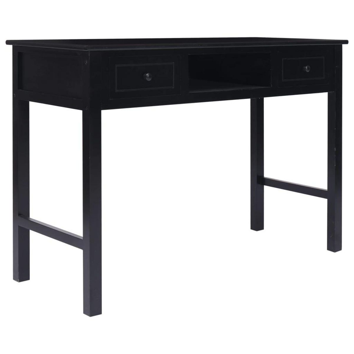 VIDAXL Bureau Noir 110 x 45 x 76 cm Bois