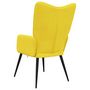 Voir la diapositive 5 : VIDAXL Chaise de relaxation Jaune moutarde Tissu