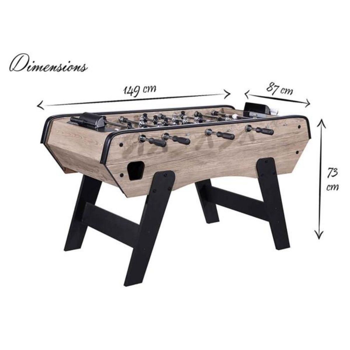 Paris Prix Baby Foot  Hamboldi  149cm Naturel & Noir