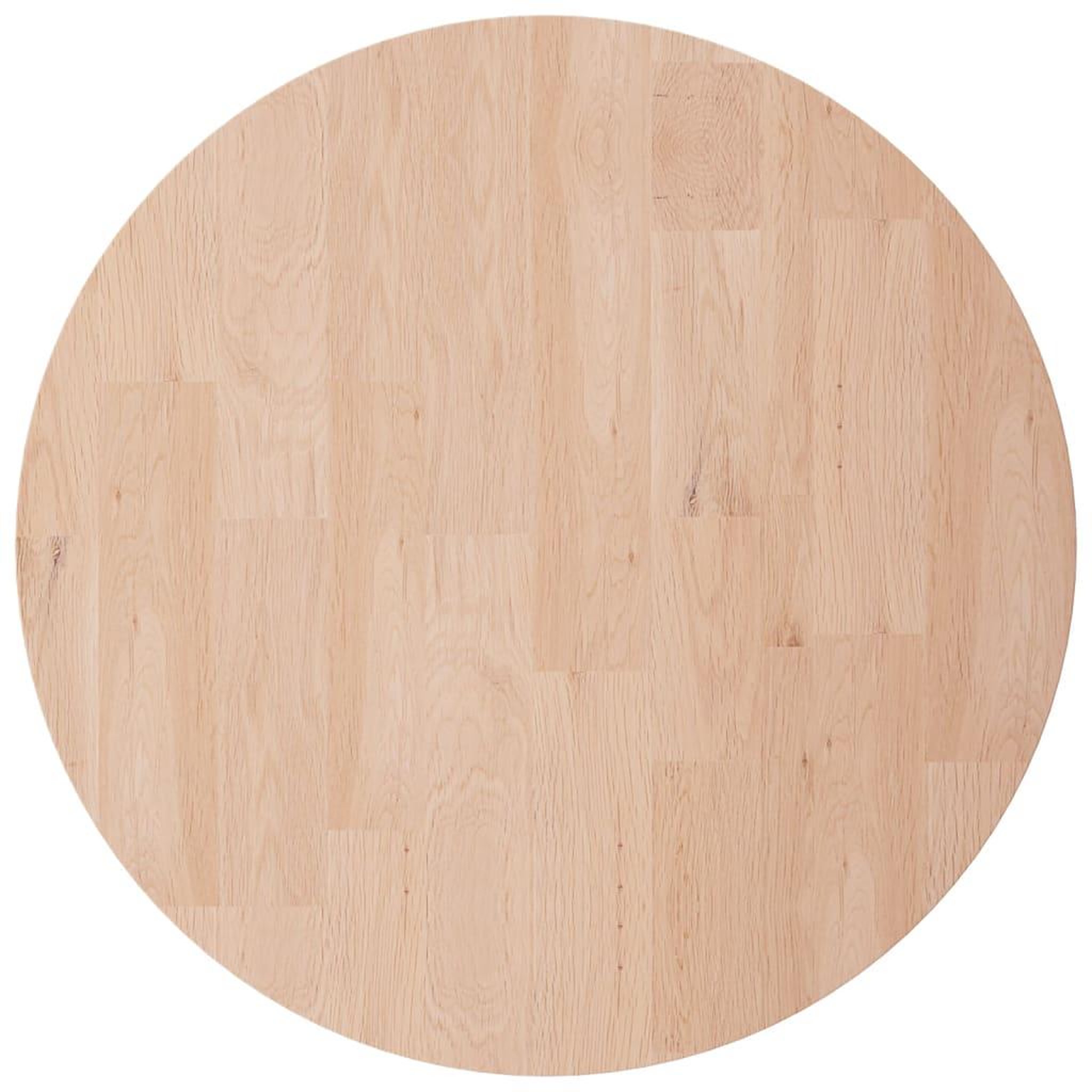 Voir la diapositive 2 : VIDAXL Dessus de table rond Ø40x2,5 cm Bois de chene massif non traite