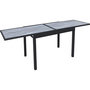 Voir la diapositive 3 : Habitat et Jardin Table de jardin en aluminium extensible  Lagos  - 140/280 x 90 x 76 cm - Gris