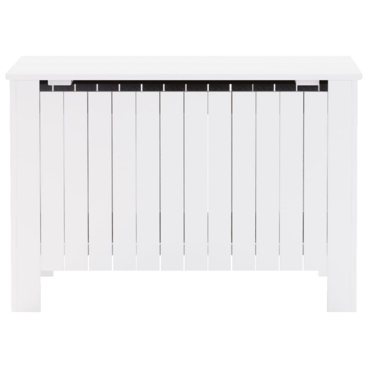 VIDAXL Boîte de rangement avec couvercle RANA blanc bois massif de pin