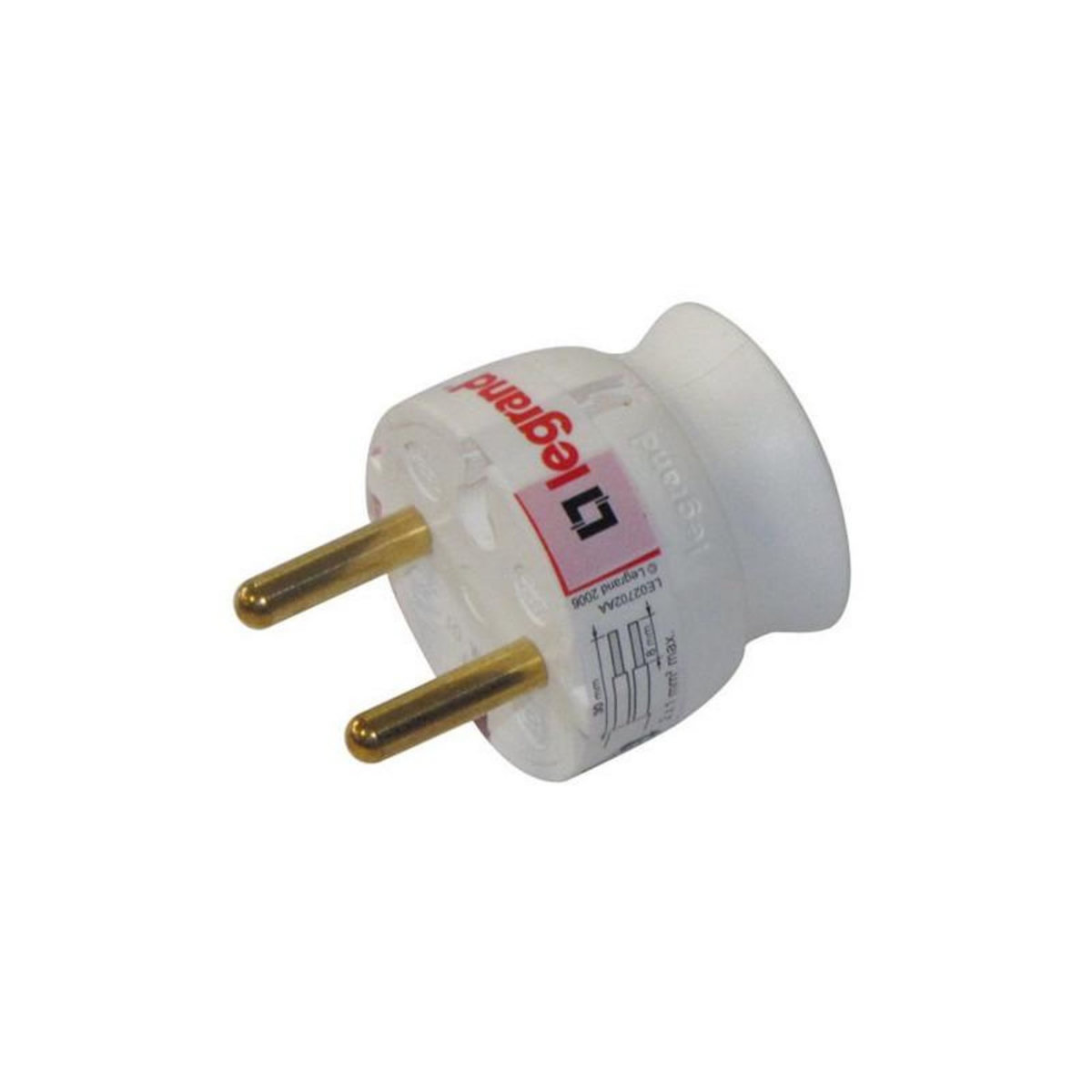 Legrand FICHE M 2P 16A EXT.PLAT BLANC VRAC LEGRAND - 050183