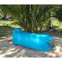 SUNVIBES Canapé hamac gonflable avec oreiller turquoise
