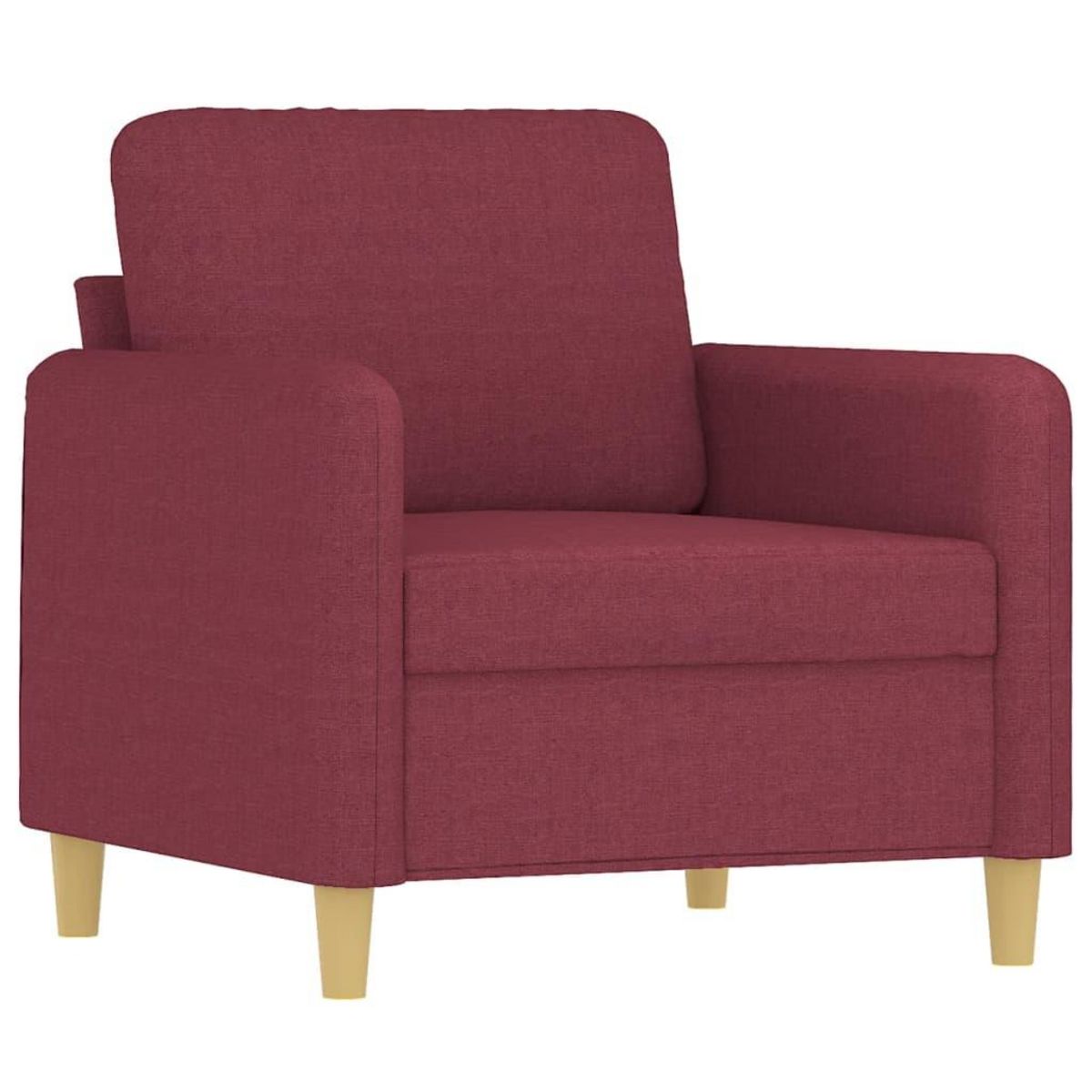 VIDAXL Fauteuil Rouge bordeaux 60 cm Tissu