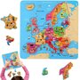  Puzzle en bois carte Europe 18 pieces Pays enfant