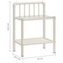 Voir la diapositive 6 : VIDAXL Tables de chevet 2 pcs Blanc et transparent Metal et verre