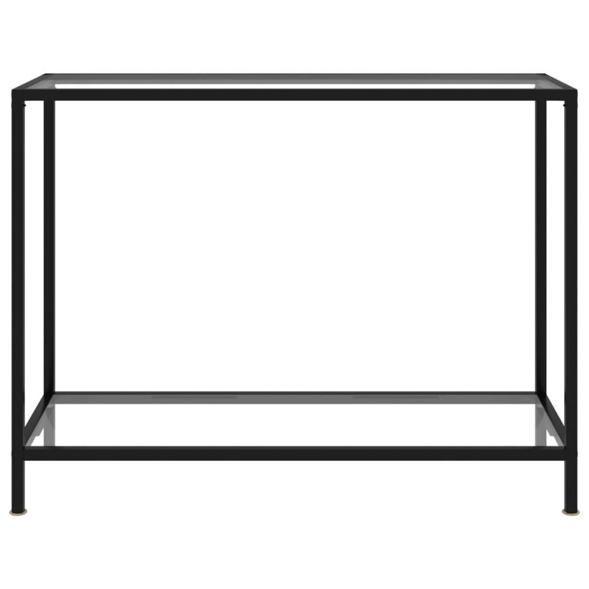 VIDAXL Table console Transparent 100x35x75 cm Verre trempe