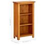 Voir la diapositive 6 : VIDAXL Bibliotheque 45x22,5x82 cm Bois de chene massif