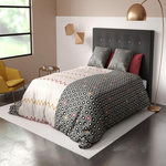 Les Ateliers du Linge Parure housse de couette 100% coton 57fils-himba black. Coloris disponibles : Noir