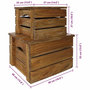 Voir la diapositive 6 : VIDAXL Ensemble de caisse de rangement 2 pcs bois d'acajou massif
