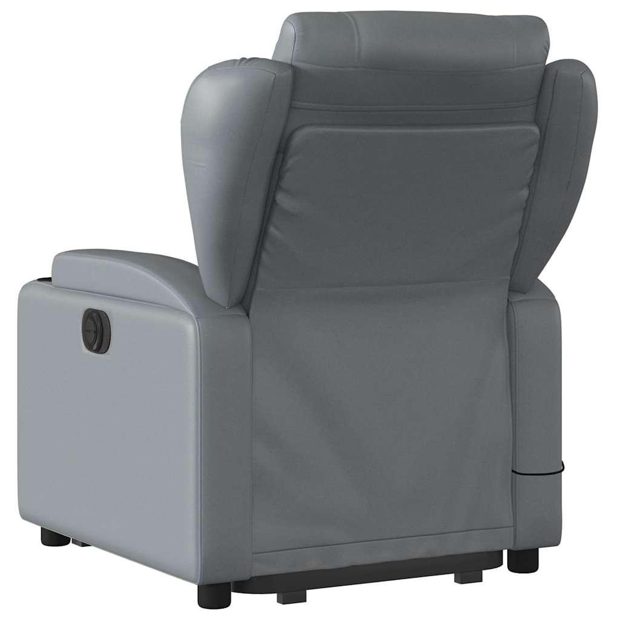 Voir la diapositive 5 : VIDAXL Fauteuil inclinable de massage Gris Similicuir