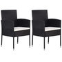 Voir la diapositive 2 : VIDAXL Ensemble a manger de jardin 3 pcs Noir