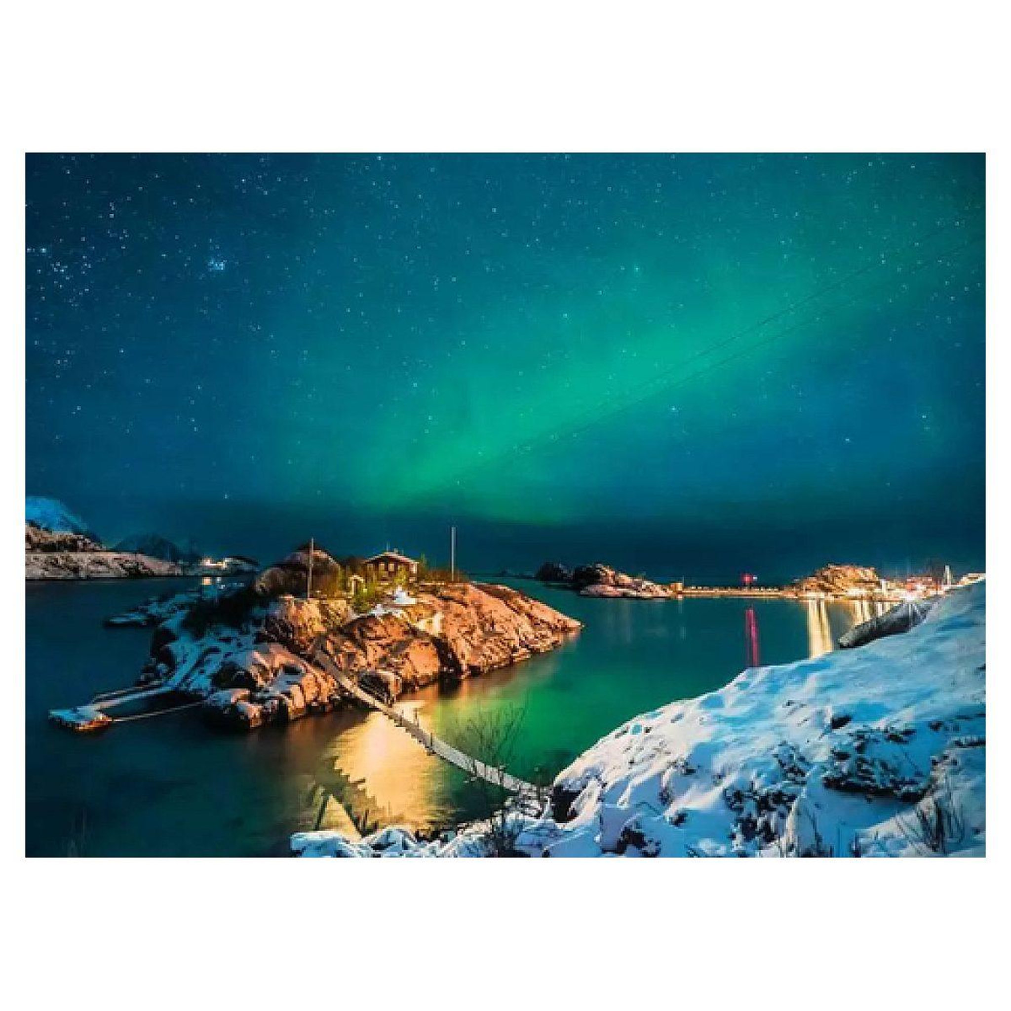Voir la diapositive 2 : Nathan 500p puzzle lumieres de norvege