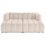 Voir la diapositive 1 : LISA DESIGN Debbie - canapé modulable droit 3 places avec double méridienne - assise profonde - en tissu texturé