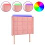 Voir la diapositive 2 : VIDAXL Tete de lit a LED Rose 103x16x118/128 cm Velours