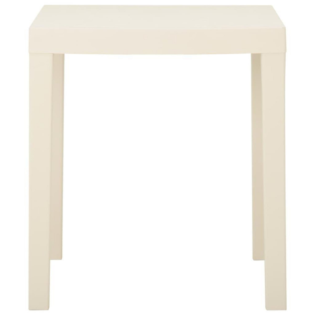 VIDAXL Table de jardin Blanc 79x65x72 cm Plastique