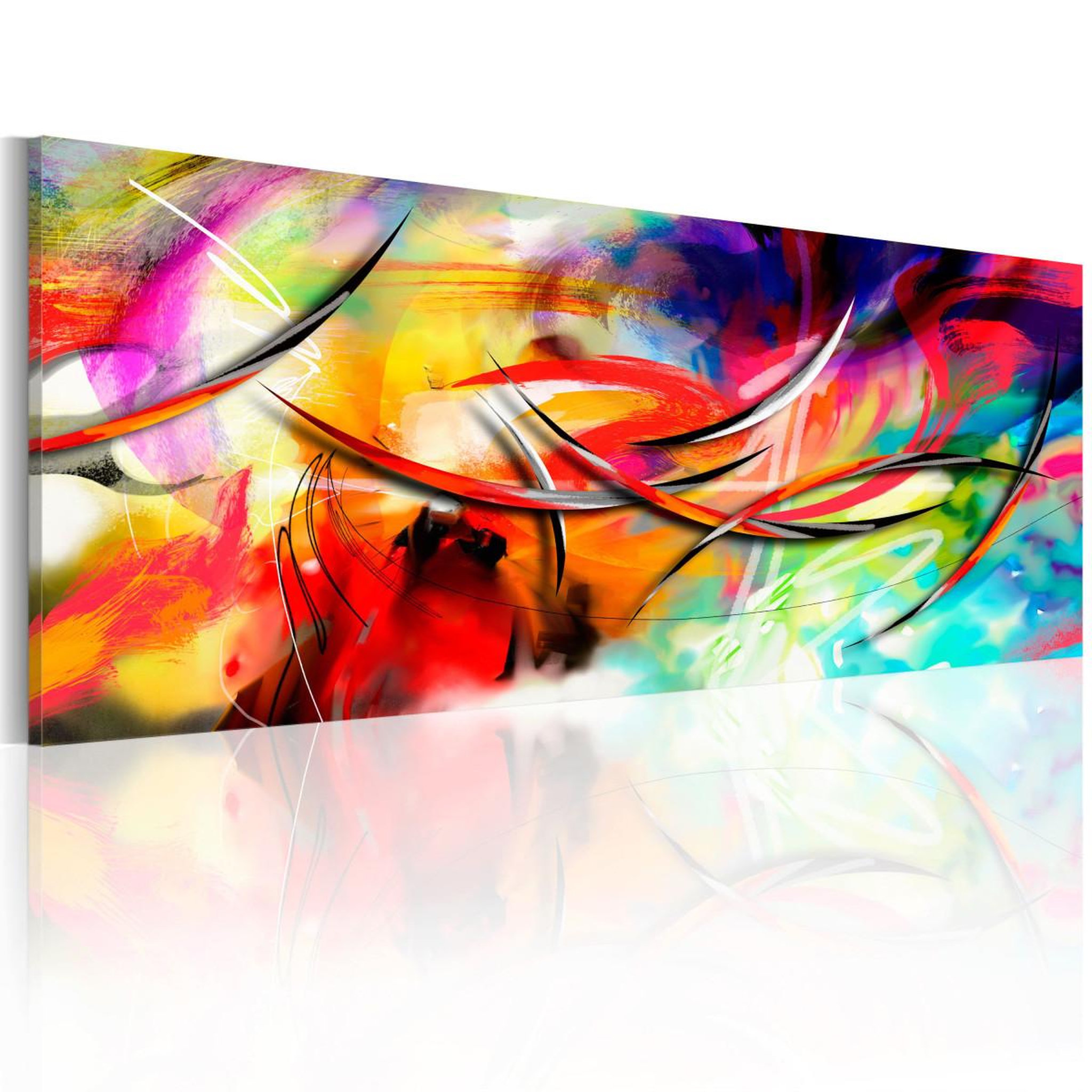 Paris Prix Tableau imprimé  dance of the rainbow. Coloris disponibles : Multicolore