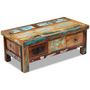 Voir la diapositive 4 : VIDAXL Table basse a tiroirs Bois de recuperation 90x45x35 cm