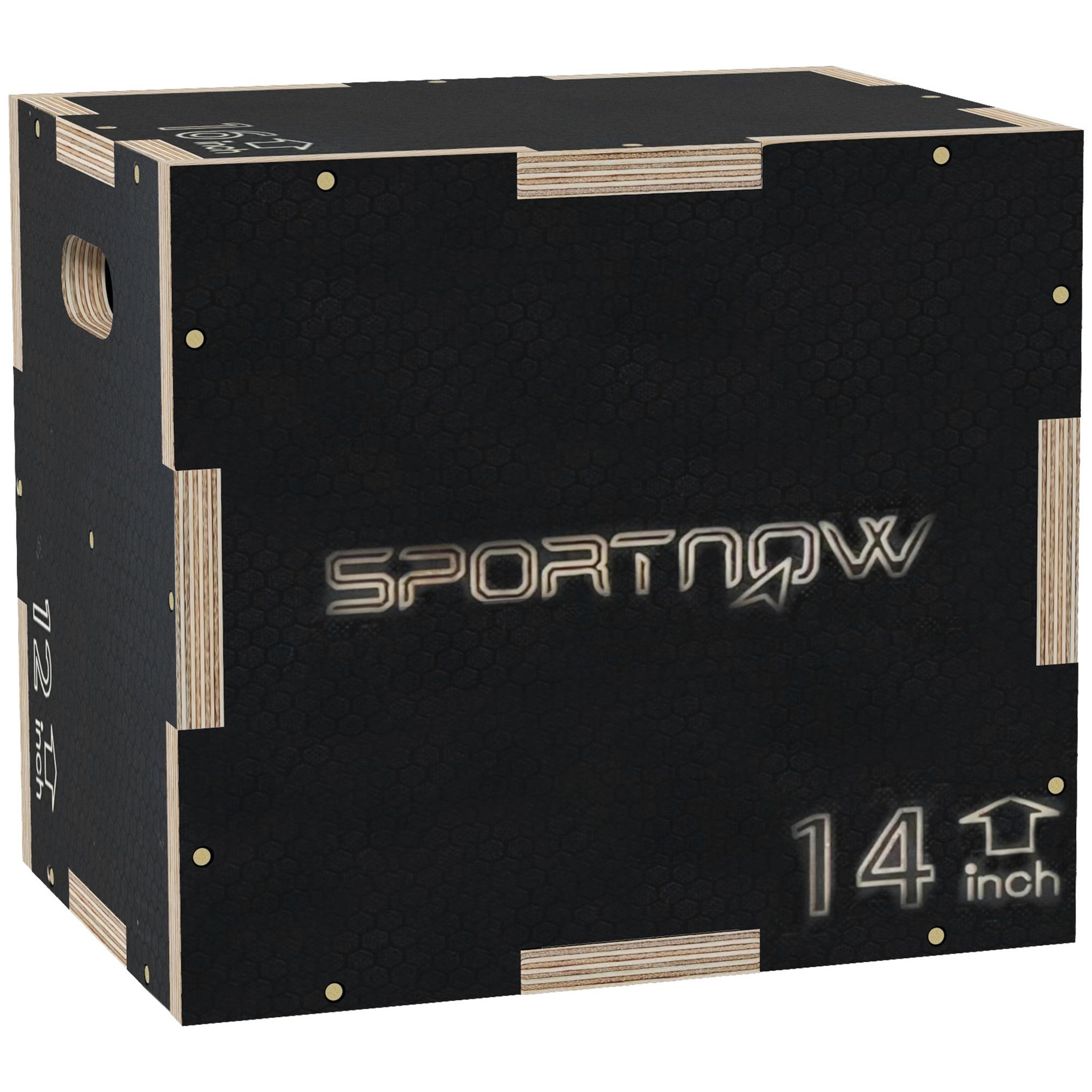 HOMCOM Box jump - box de pliométrie - boite de saut - 3 hauteurs 30/35/40H cm - charge max. 120 Kg - bois surface antidérapante noir