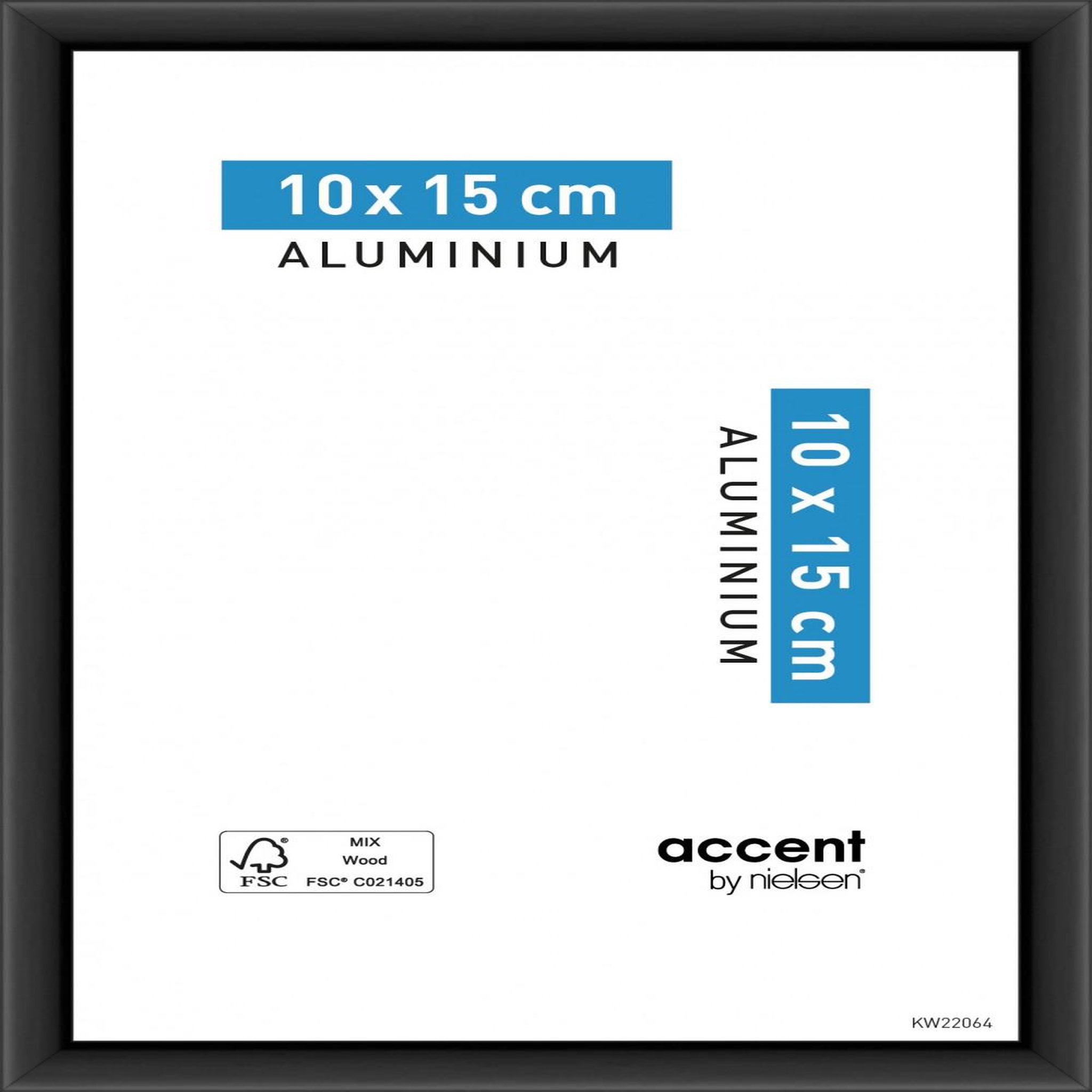 CENTRALE BRICO Cadre Accent, 10 x 15 cm, noir