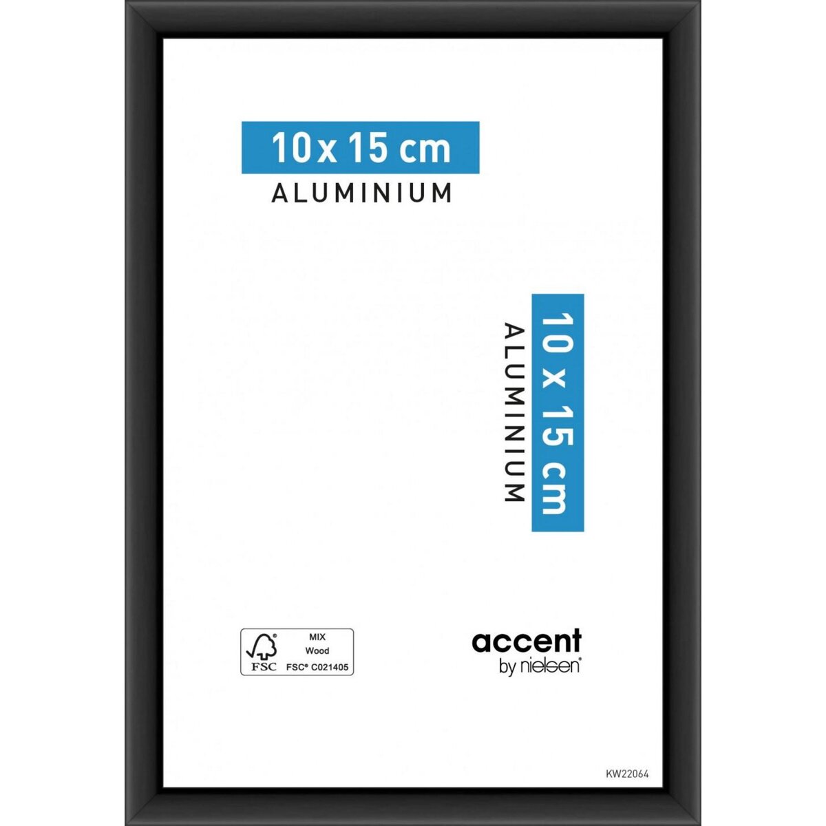 CENTRALE BRICO Cadre Accent, 10 x 15 cm, noir