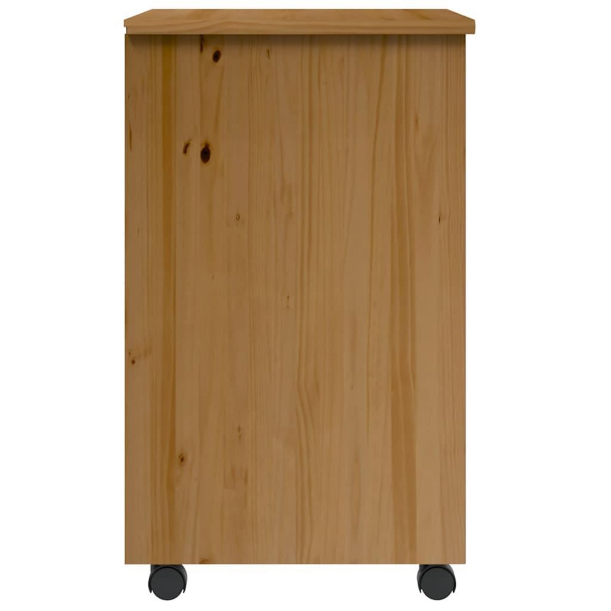 VIDAXL Armoire roulante avec tiroirs MOSS bois de pin marron miel