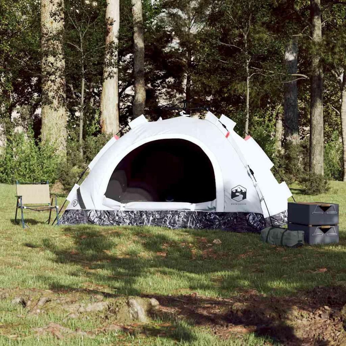 VIDAXL Tente de camping 2 personnes tissu occultant liberation rapide