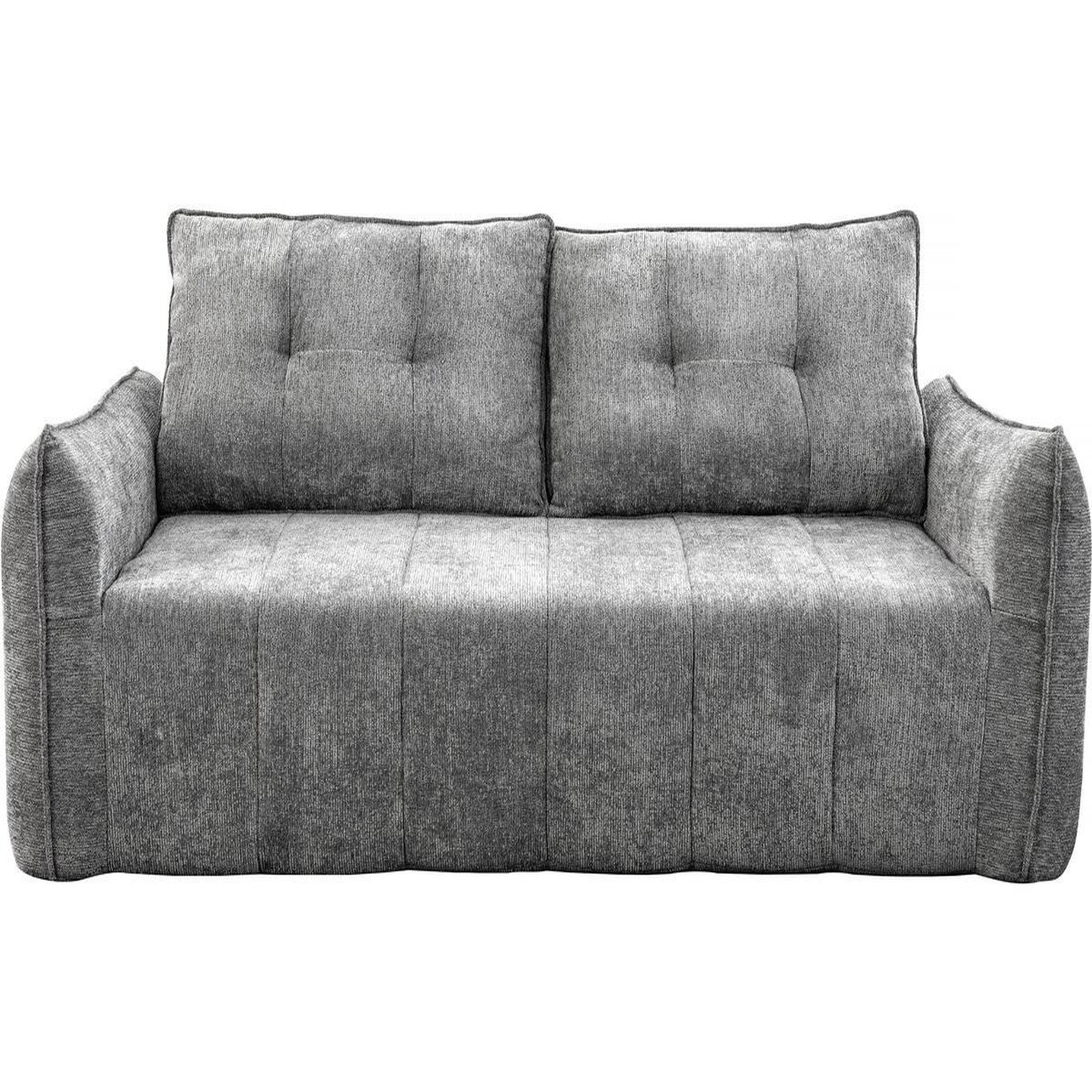 Habitat et Jardin Canapé droit en tissu texturé  silvano  - 3 places - gris