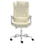 Voir la diapositive 3 : VIDAXL Fauteuil de massage inclinable de bureau Creme Similicuir
