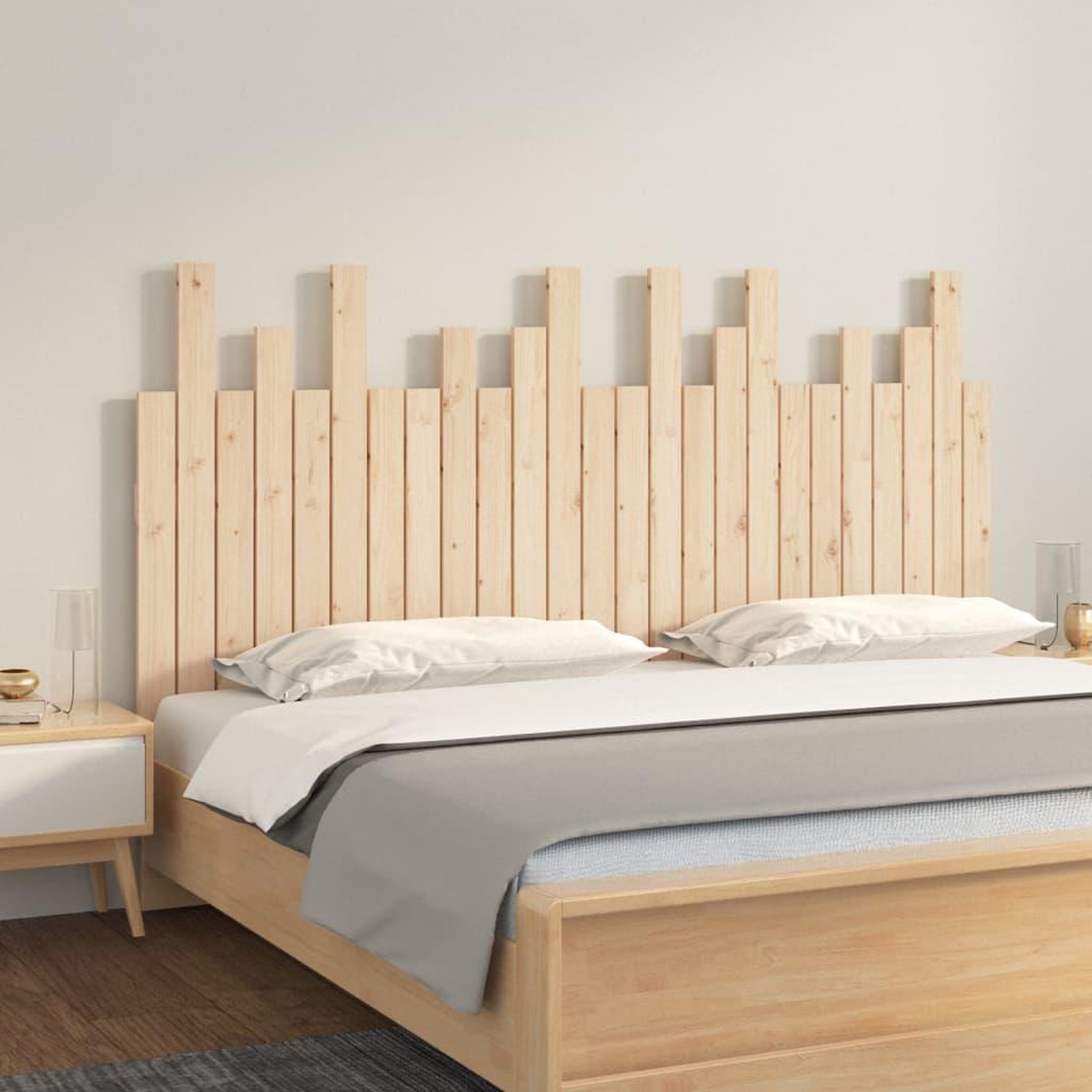 Voir la diapositive 1 : VIDAXL Tete de lit murale 159,5x3x80 cm Bois massif de pin